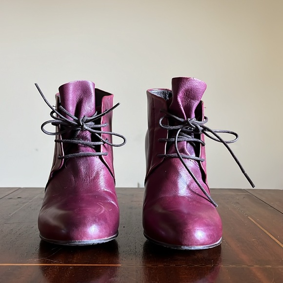 Zinda - Wedge ankle boot, cherry purple - Made in Spain - 39 / US 9 - Picture 4 of 6